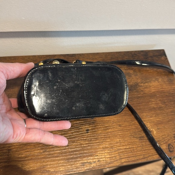 Vintage 80’s Diamicci black crossbody black with two compartments - Picture 9 of 11